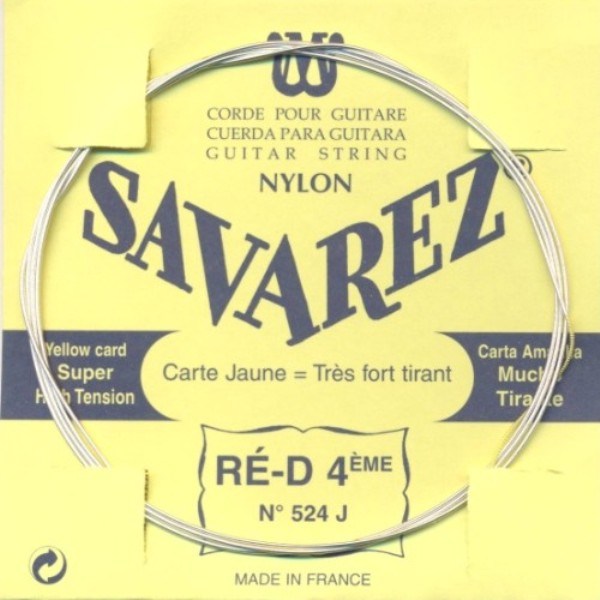 524j D4 Lose Konzert Gitarrensaite, Gelb fra Savarez