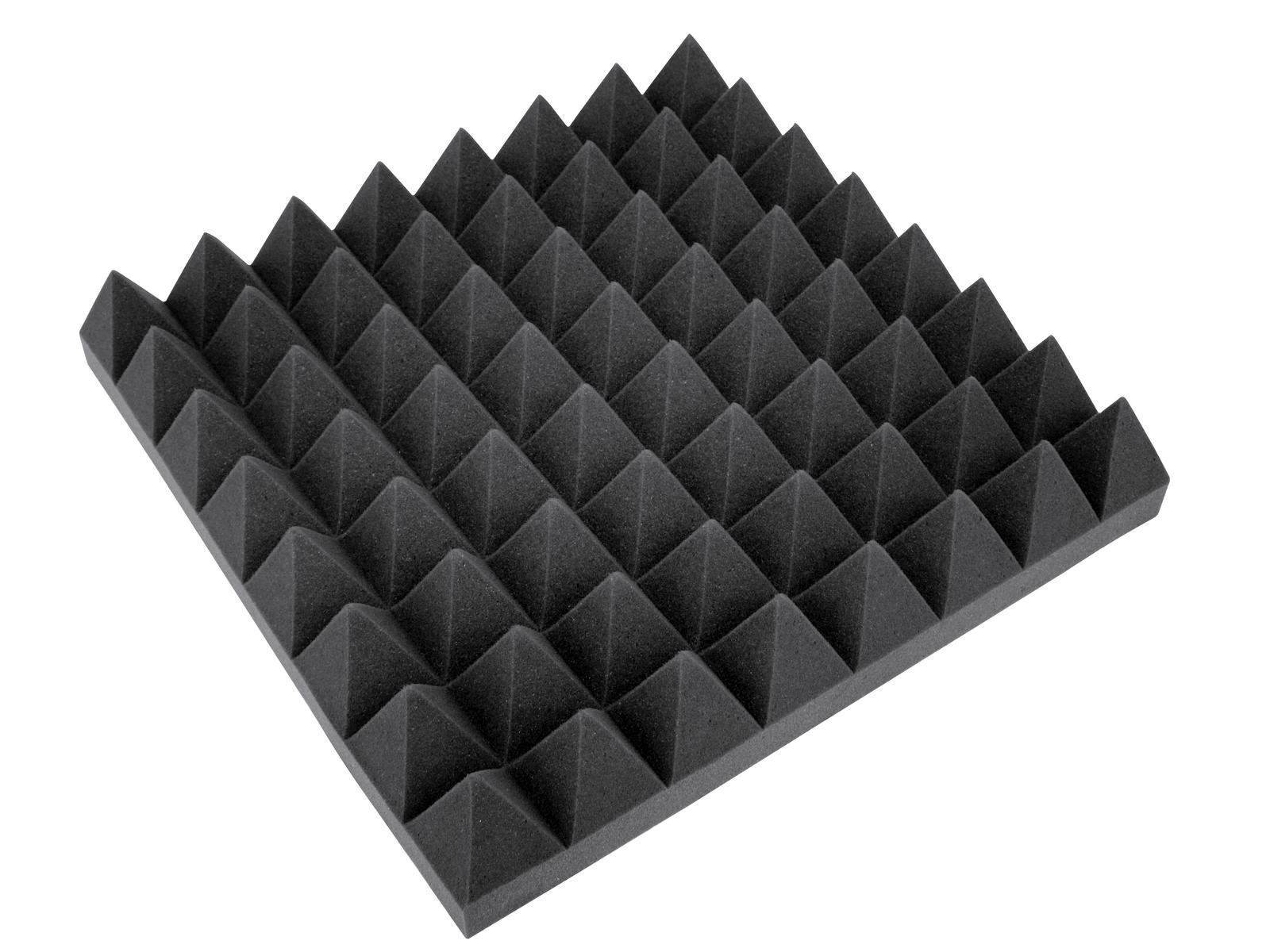 Akustik Skum, Pyramid 100mm, 50x50cm fra Omnitronic
