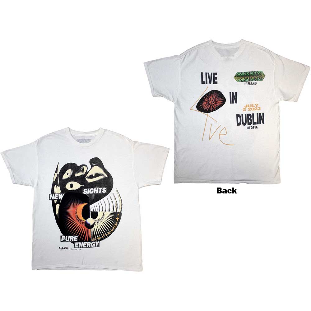 Travis Scott Unisex T Shirt: Summer Run 2023 Dublin (limited Edition Ex Tour) (xx Large)