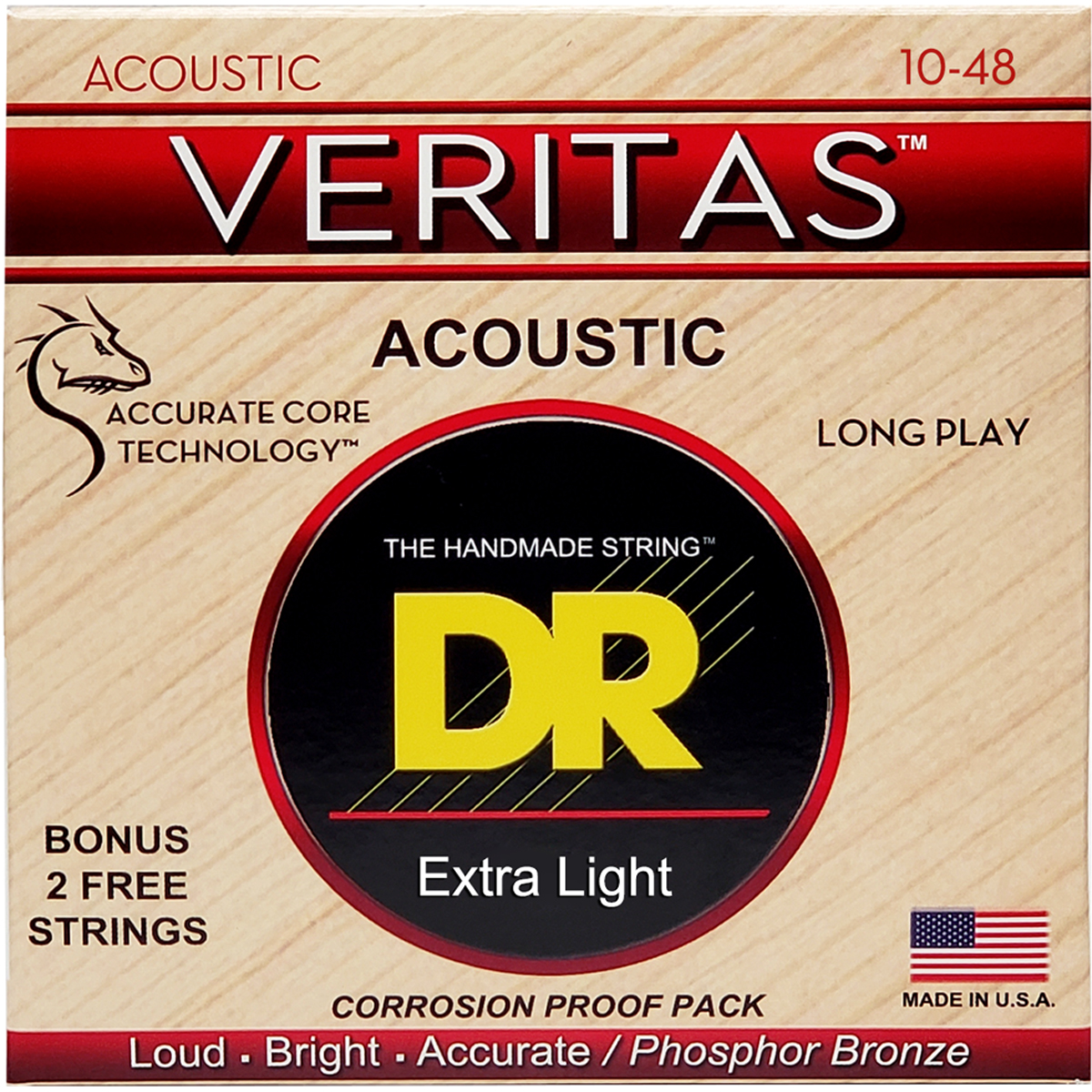 Vta 10 Veritas Western Guitar Strenge, 010 048 fra Dr Strings