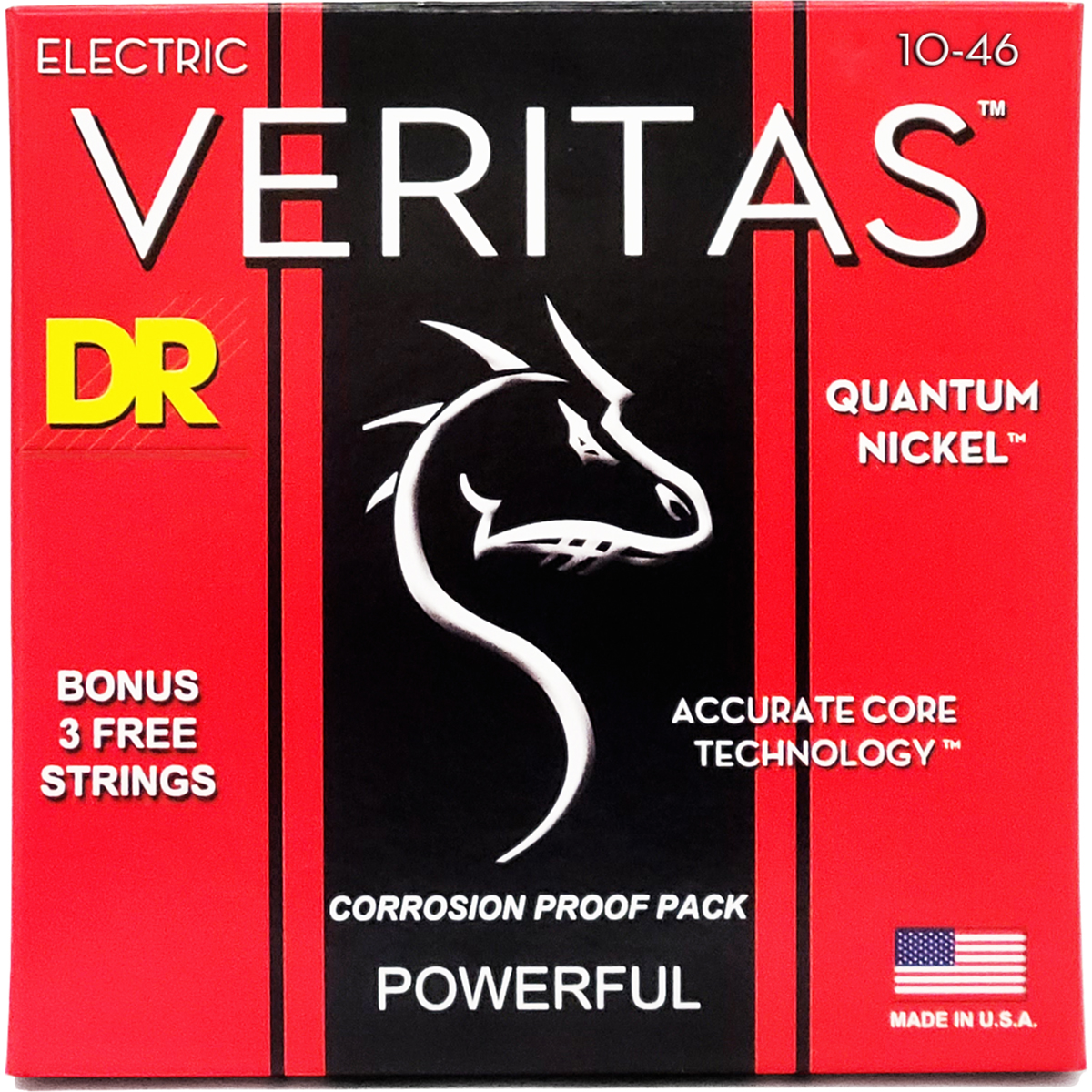 Vte 10 Veritas El Guitar Strenge, 010 046 fra Dr Strings
