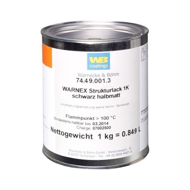 Struktur Højttalermaling. Sort. 1 Kg. fra Warnex