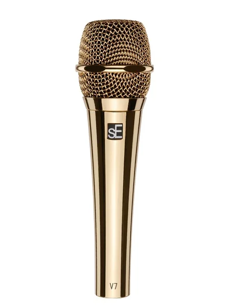 V7 Supercardioid Dynamisk Vokal Mikrofon   Gold fra Se Electronics