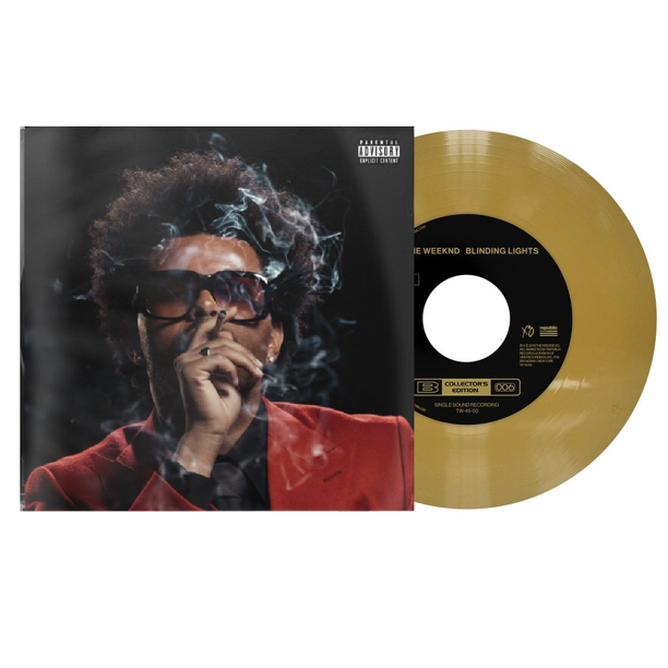 The Weeknd   Heartless   Blinding Lights 7'' (gold Limited Edition) (brugt) (vinyl, Single)