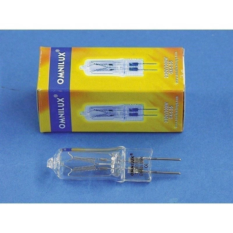 230v   300w Gx 6.35 75h 3200k fra Omnilux
