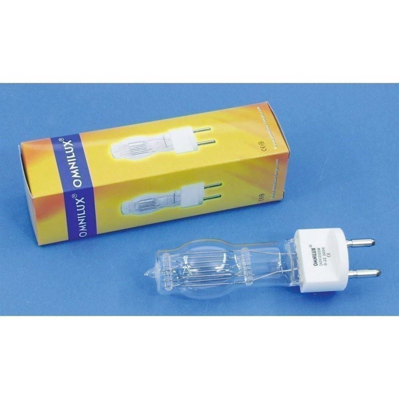 240v   2000w G 22 300h 3200k fra Omnilux