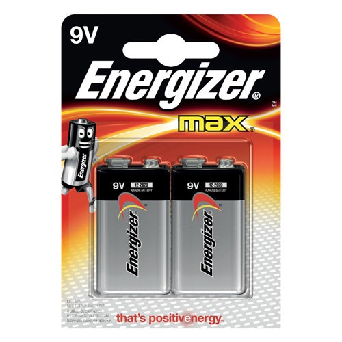 Max 9v Batterier (2 Stk) fra Energizer