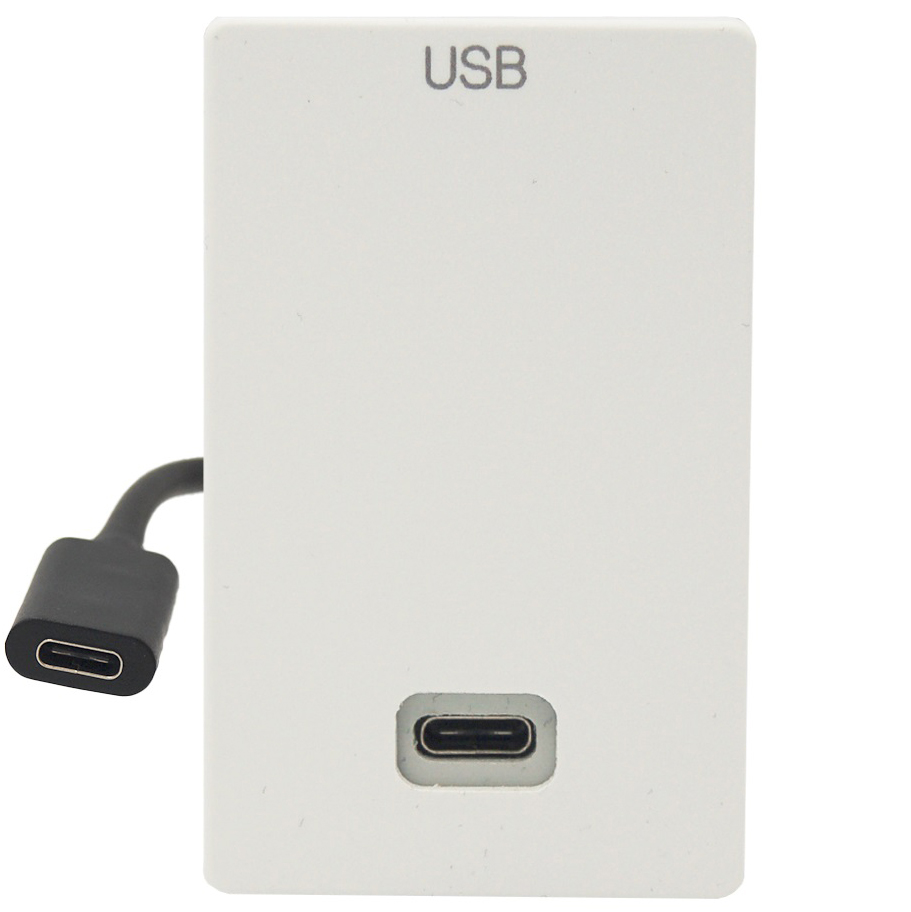 Fuga Vægudtag 09c   Usb C Kabeltilslutningâ Hvid fra Antronic