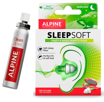 Sleepsoft Minigrip   Sove ørepropper M.   Clean   Bundle fra Alpine