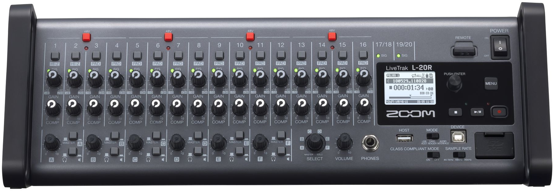 Livetrak L 20r Mixer fra Zoom