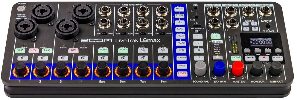 Livetrak L6max Mixer fra Zoom