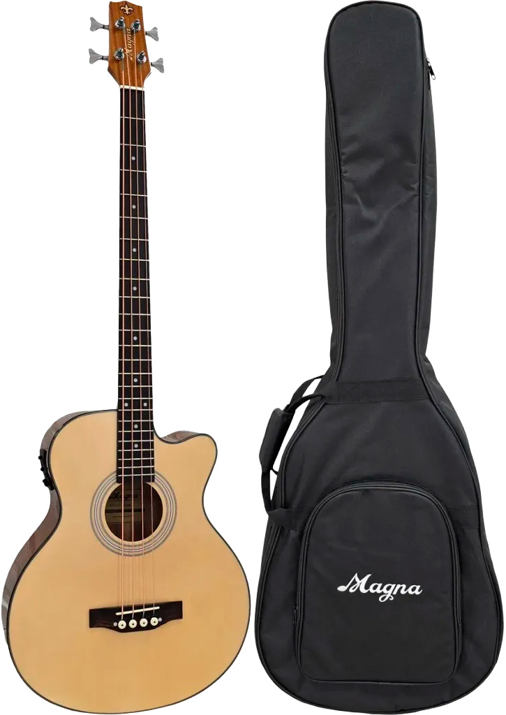 M 235b Akustisk Bas Med Pickup Og Gigbag fra Magna