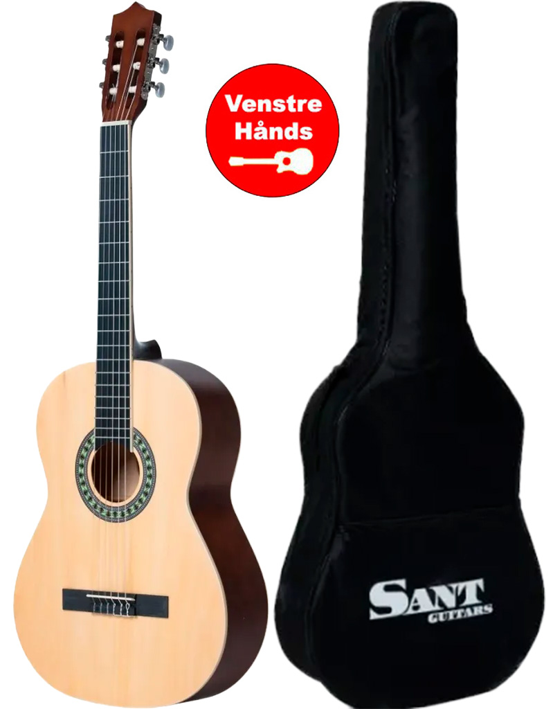 Cl 50l Sna V2 Spansk Guitar   Natur   Venstrehånds fra Sant Guitars