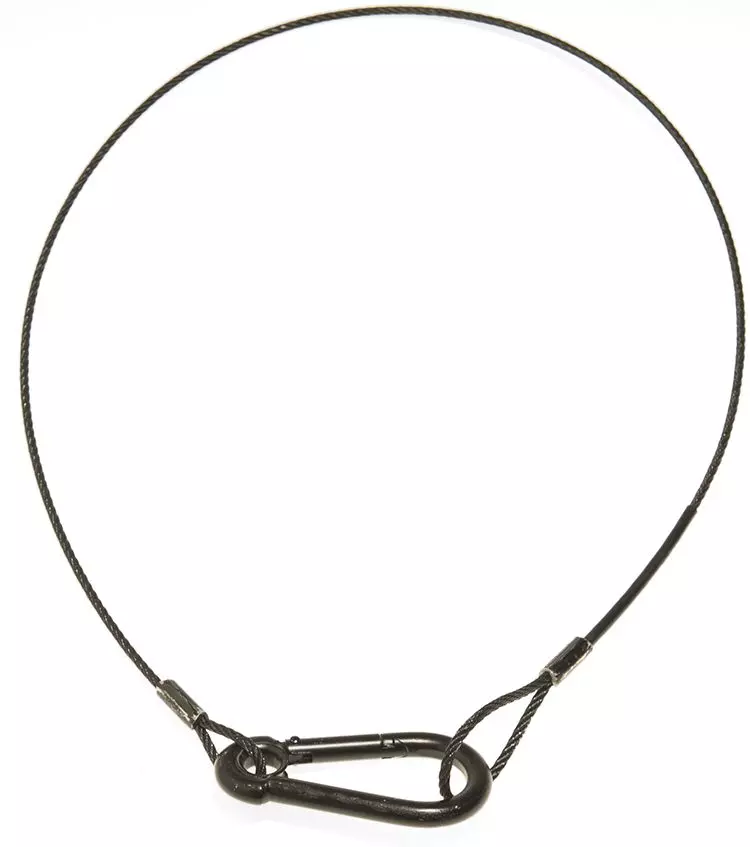 Rope Saftywire 10 Kg.   850 Mm.   Sort fra Rope Assemblies