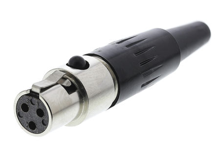 Ta3fx   Tini Qg "mini R" 3p Hun Kabelstik Nickel fra Switchcraft
