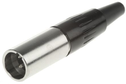 Ta3mx   Tini Qg "mini R" 3p Han Kabelstik Nickel fra Switchcraft