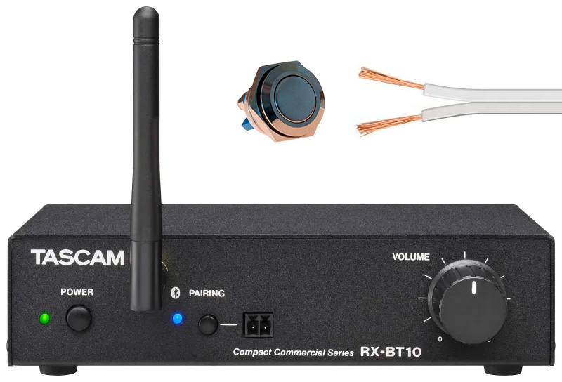 Rx Bt10 Bluetooth Modtager   Bundle M. Ekstern Parrings Knap fra Tascam