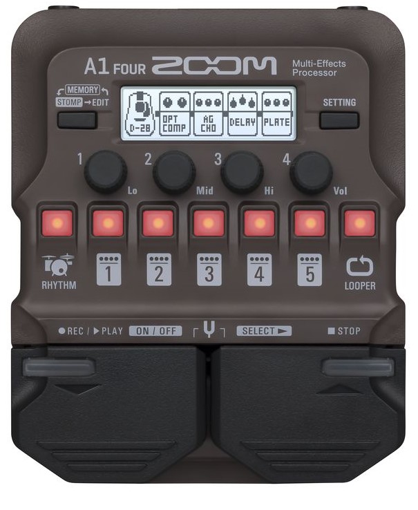 A1 Four Akustisk Multi Effekt Pedal fra Zoom