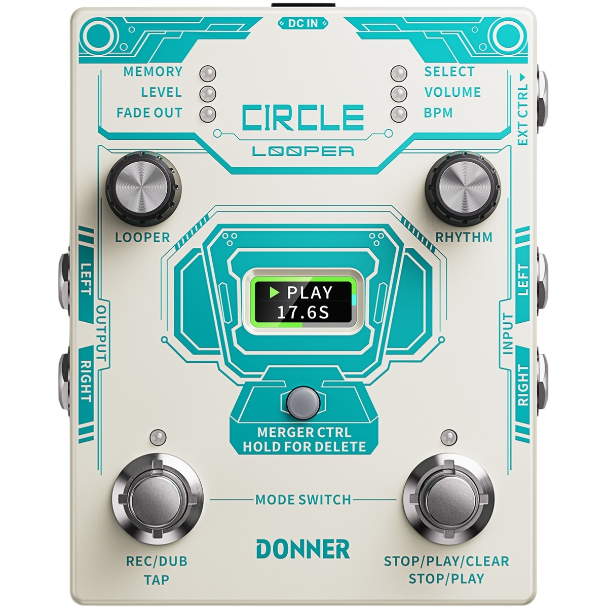 Circle Looper Gitarren Pedal fra Donner