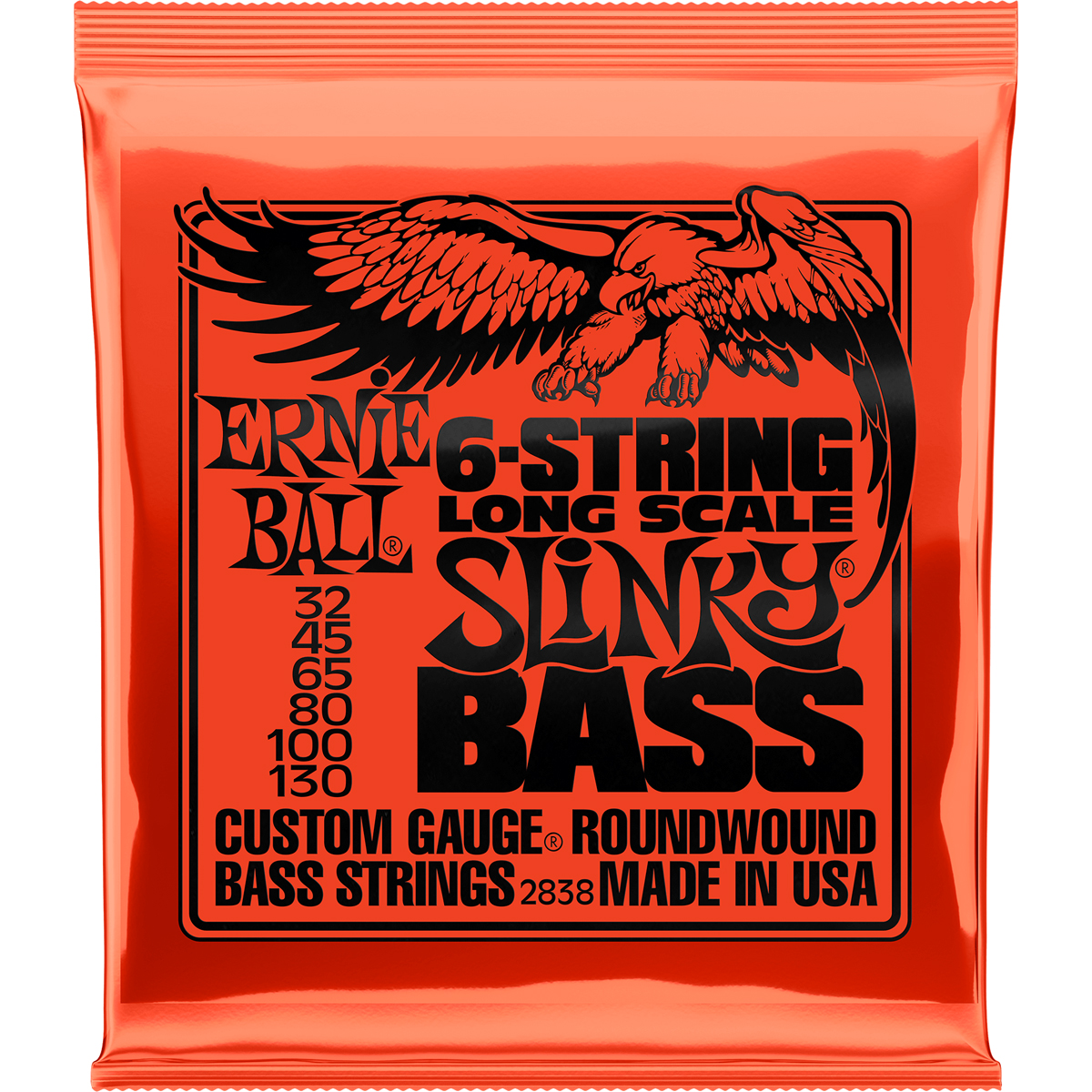2838 Slinky Bass 6 Strenget Bas Strenge fra Ernie Ball