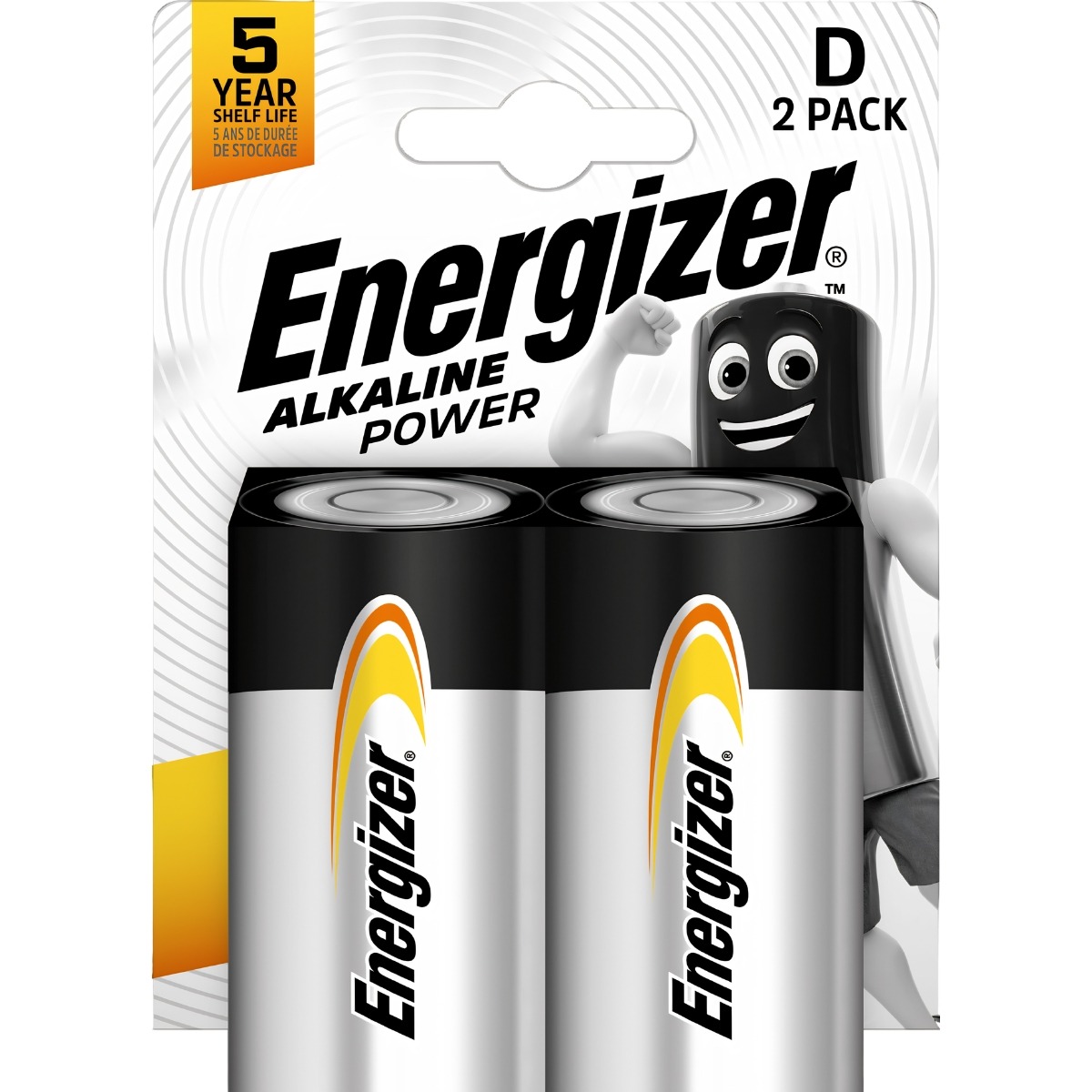 Alkaline Power D Batterier (2 Stk) fra Energizer