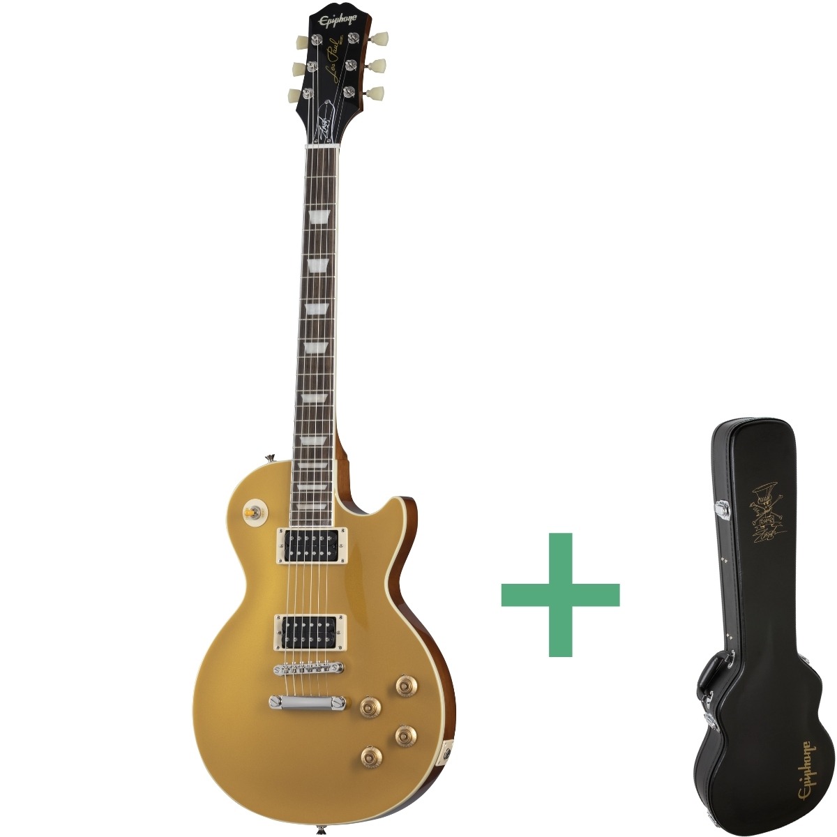 Slash Victoria Les Paul Standard El Guitar Metallic Gold fra Epiphone