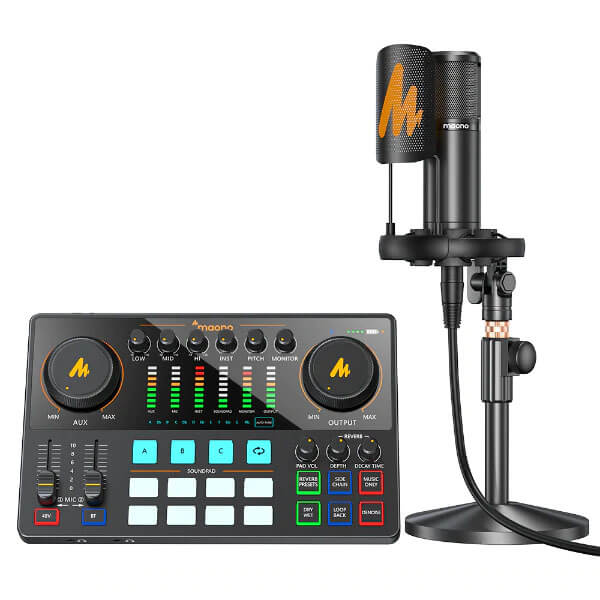 Caster E2a Podcaster Mixer Og Mikrofon fra Maono