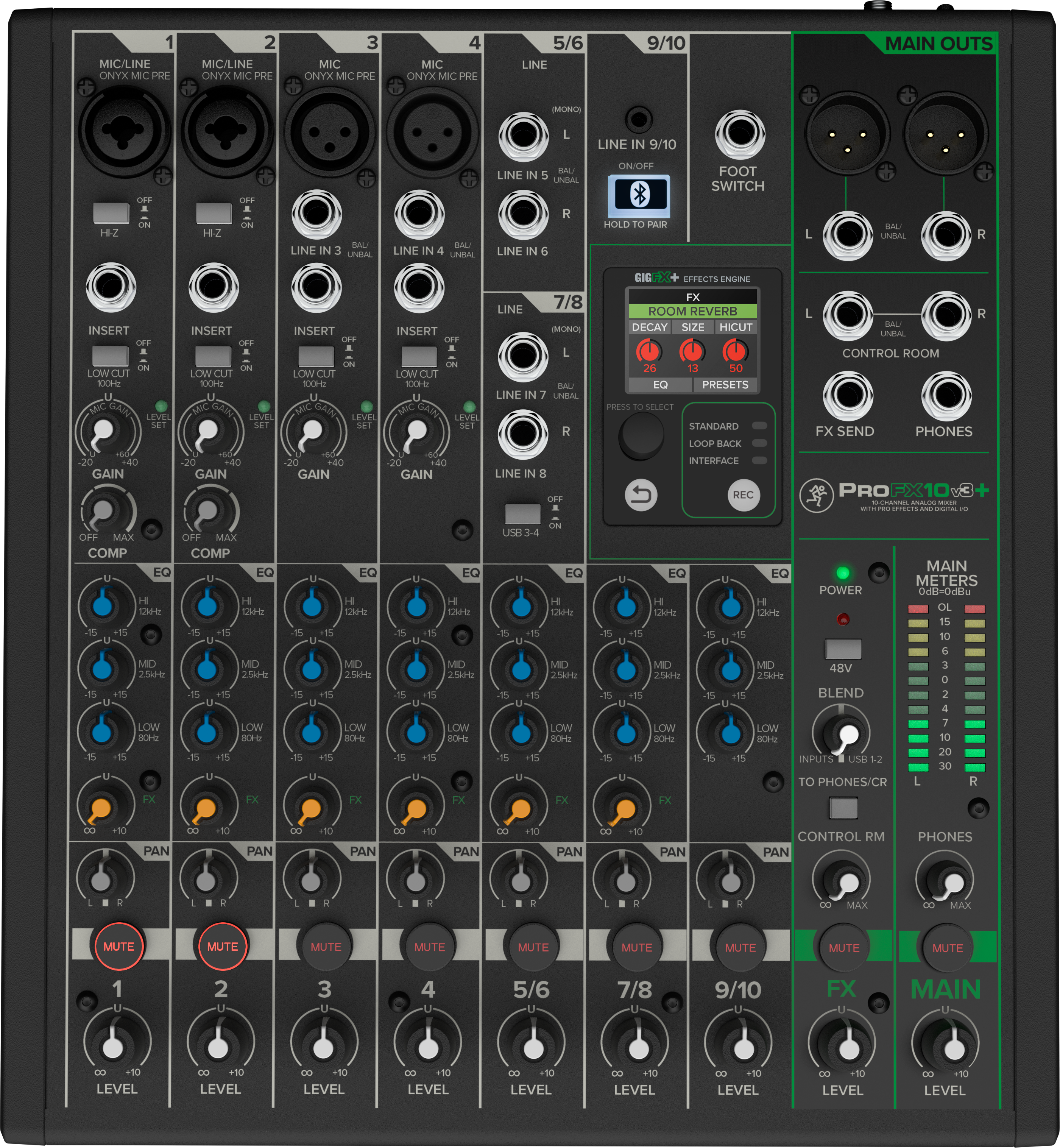 Profx10v3+   10 Kanals Mixer Med Fx And Usb fra Mackie