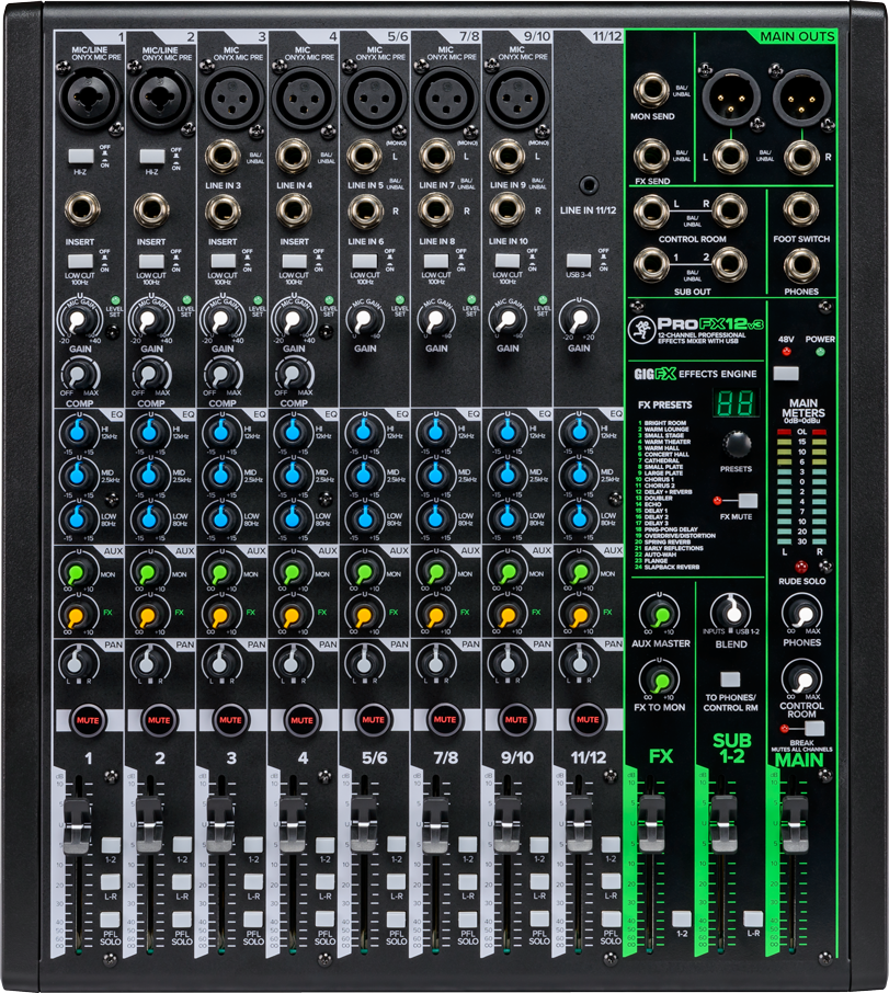 Profx12v3   12 Kanals Mixer Med Fx And Usb fra Mackie