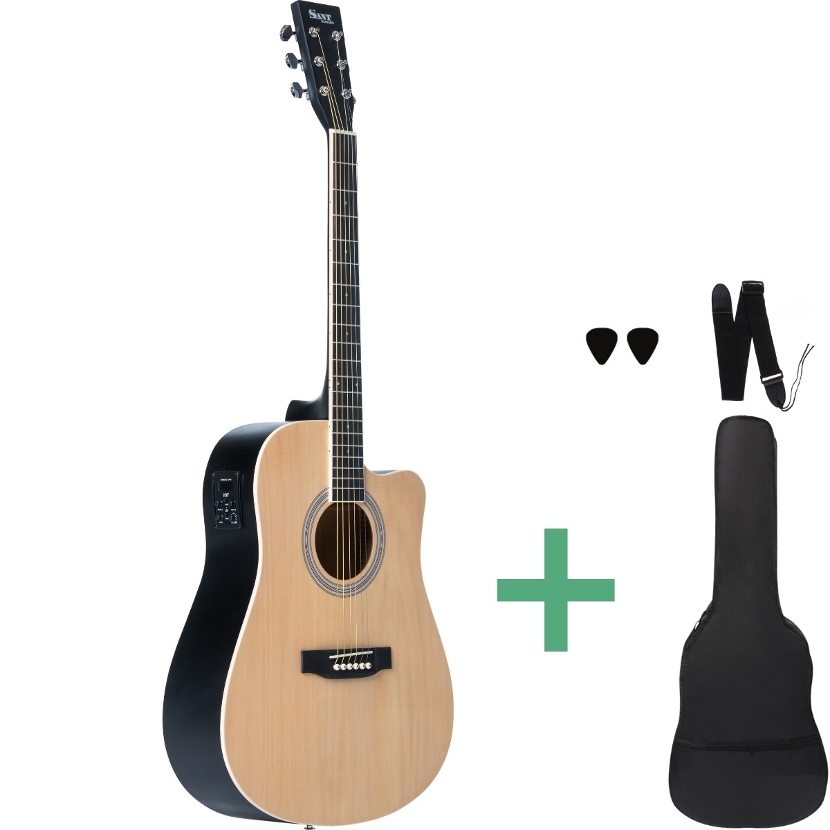 Ac 86eq Sna Westerngitarren Satin Nature fra Sant Guitars