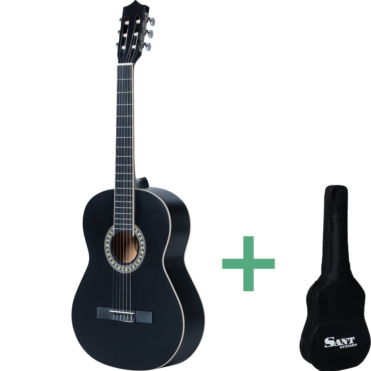 Cl 50l Sbk Konzertgitarren Für Linkshänder Black fra Sant Guitars