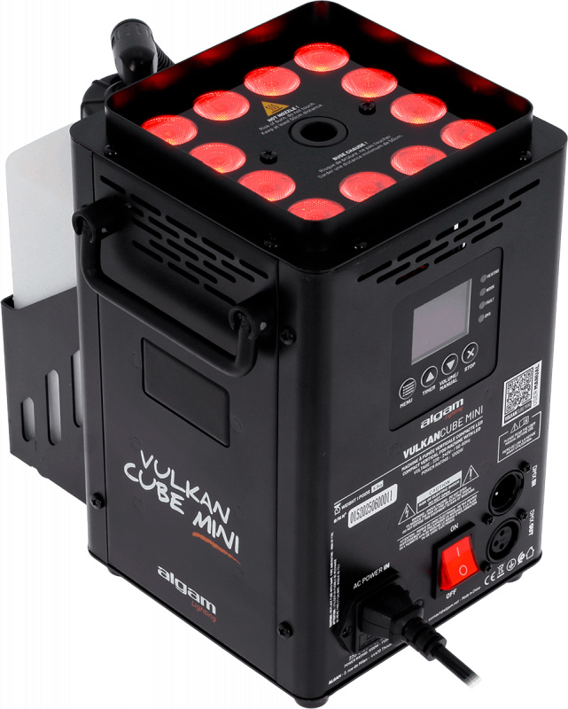 Vulkan Cube Mini Vertikal Røgmaskine Med Led Lys, Dmx Og Remote   1200w fra Algam Lighting